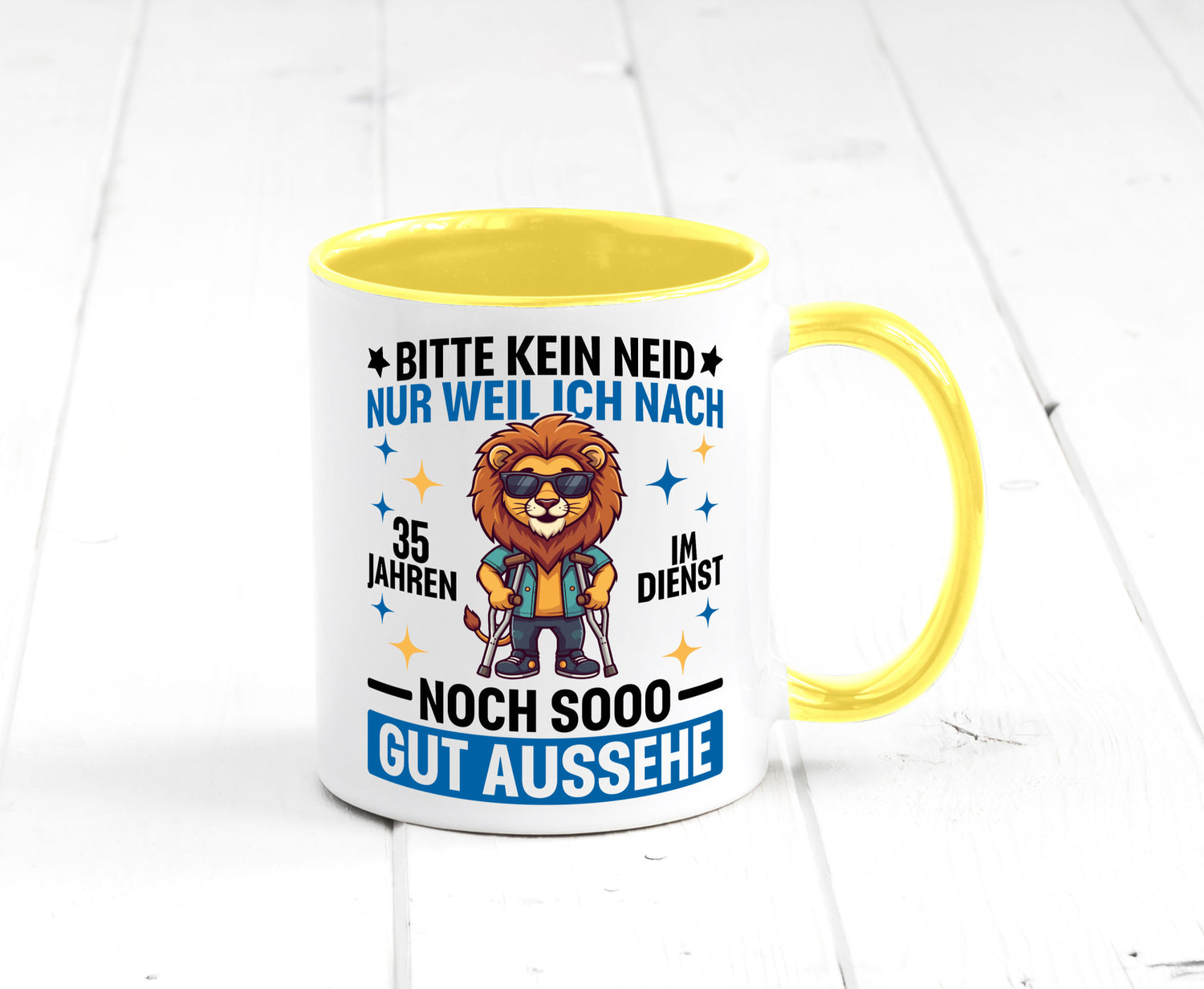 35 Jahre im Dienst | Arbeitsjubiläum Arbeit lustig Kollegen Büro Geschenk Tasse