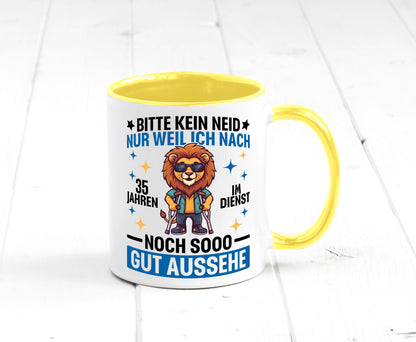 35 Jahre im Dienst | Arbeitsjubiläum Arbeit lustig Kollegen Büro Geschenk Tasse