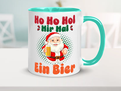 Ho mir mal ein Bier | Ugly Christmas Trinken v2 Geschenkidee Humor Tasse