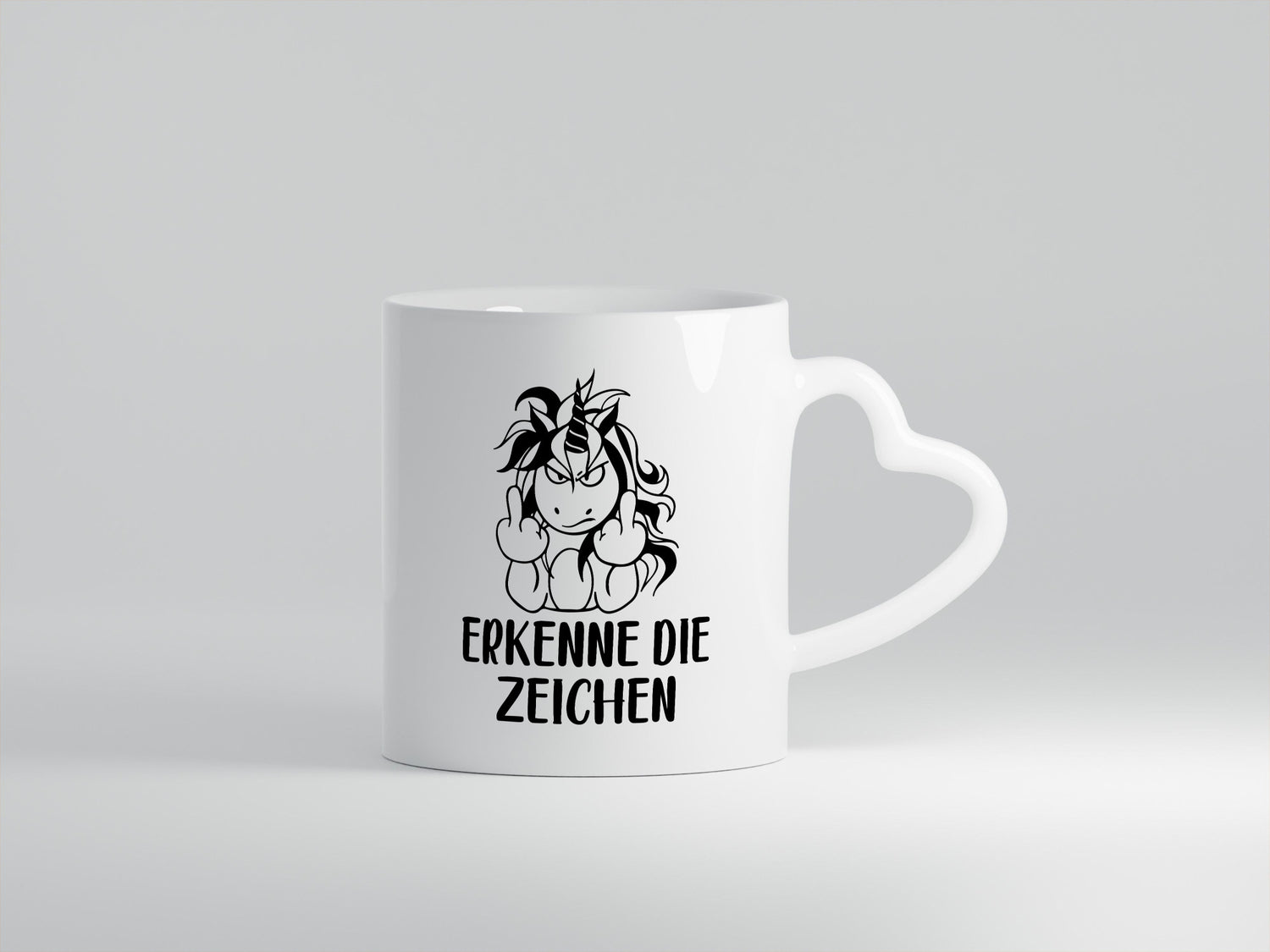 Erkenne die Zeichen | Stinkefinger Humor Geschenkidee Tasse