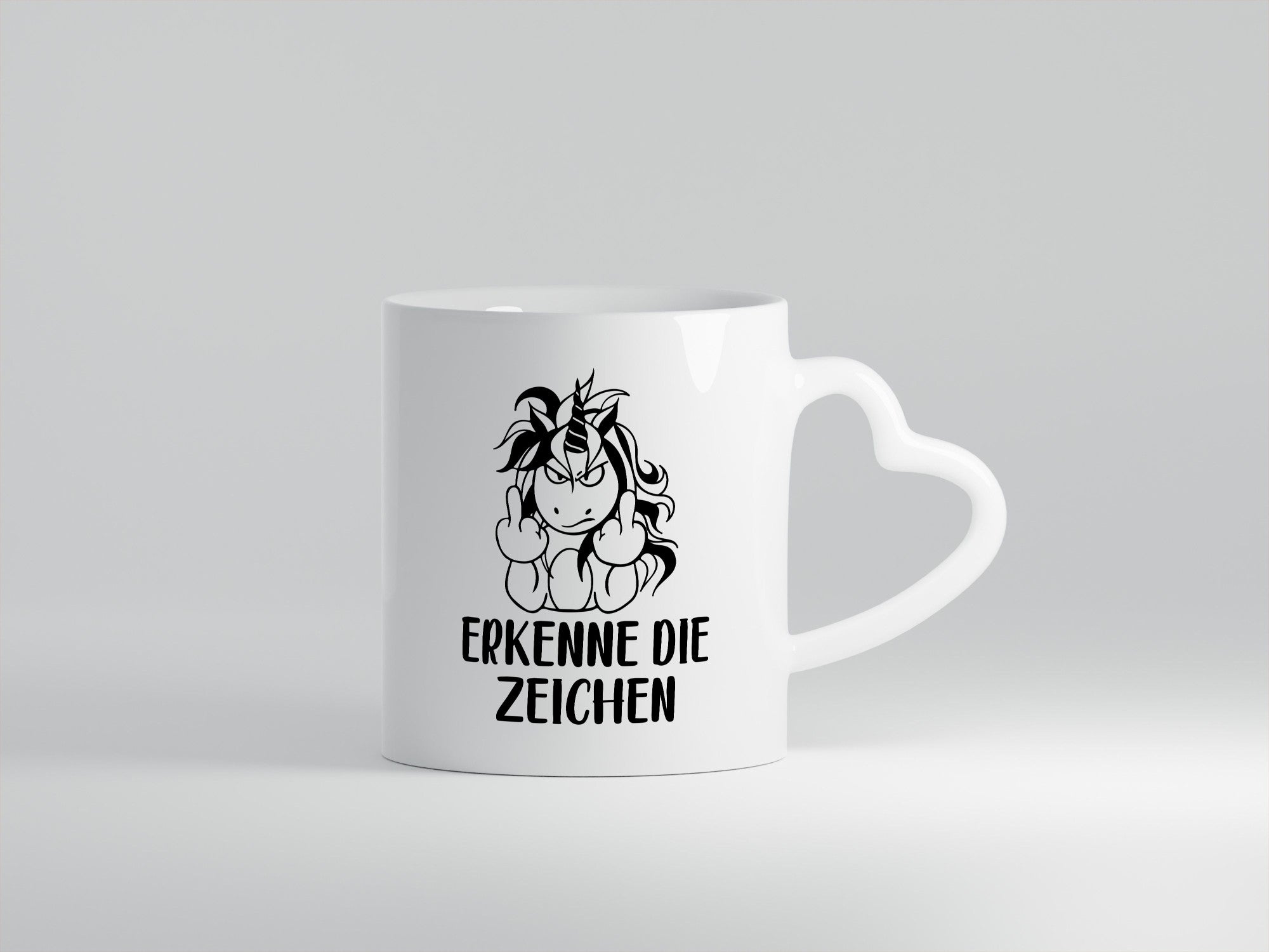 Erkenne die Zeichen | Stinkefinger Humor Geschenkidee Tasse