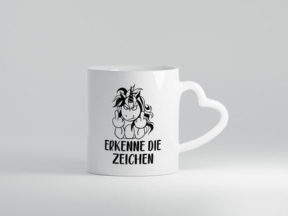 Erkenne die Zeichen | Stinkefinger Humor Geschenkidee Tasse
