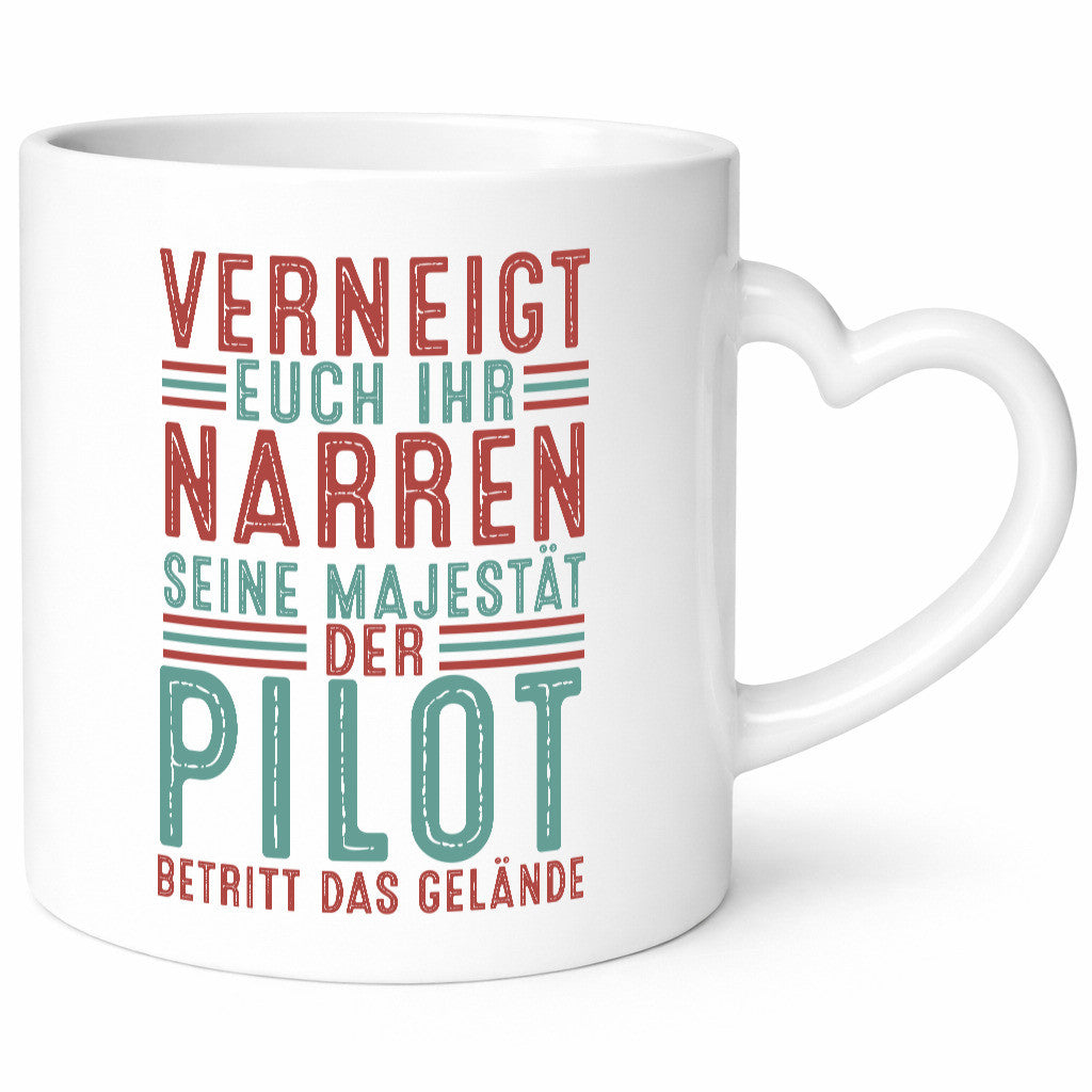 Verneigt euch: Pilot | Flugzeug Piloten Geschenkidee Humor Tasse