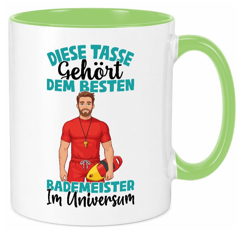 Im Universum: Bademeister | Rettungsschwimmer lustig Humor Geschenkidee Tasse