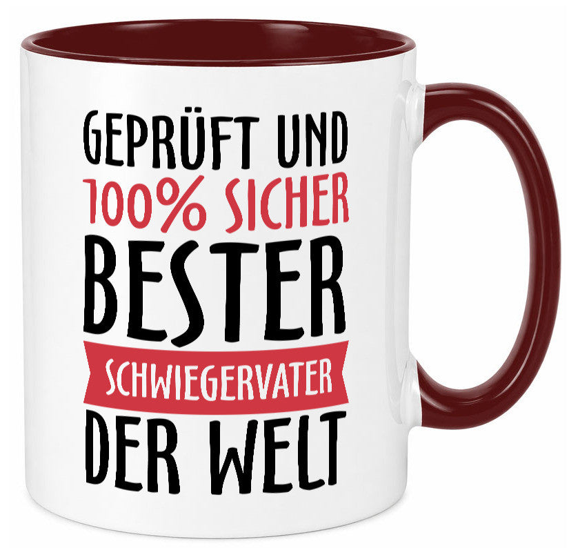 Bester Schwiegervater Geschenk Familie Geschenkidee lustiger Spruch Tasse