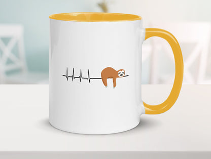 Herzschlag Faultier | Faulheit Morgenmuffel faul Humor Tierliebhaber