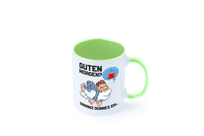 Ganz dünnes Eis | Morgenmuffel Tasse Kaffeetrinker Geschenkidee Humor