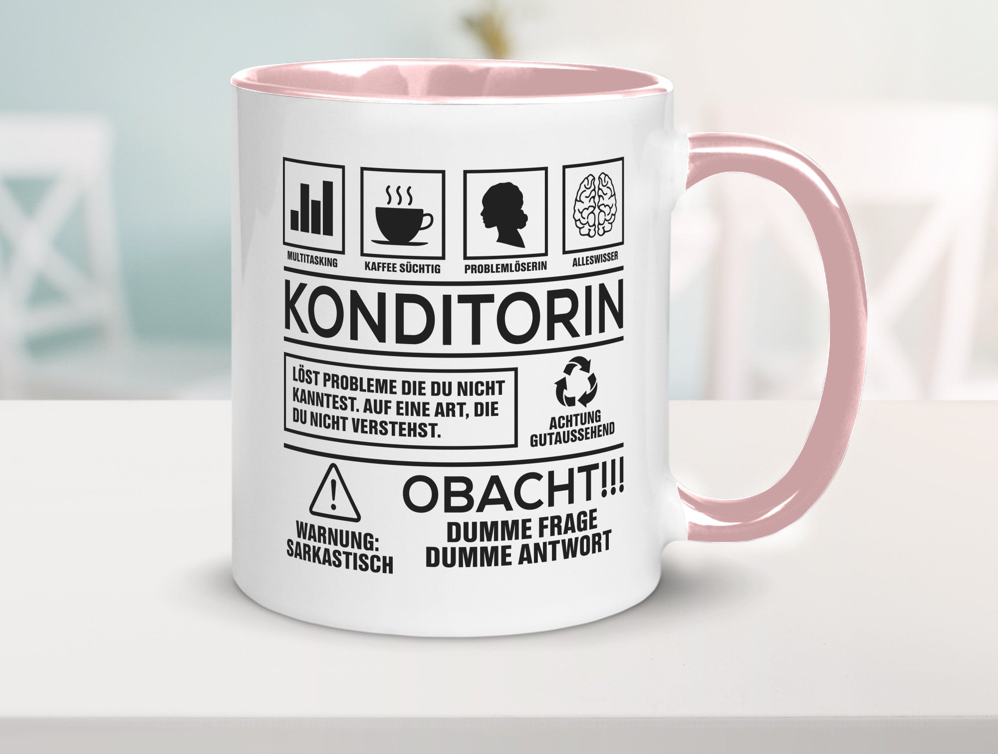 Achtung Probleme Konditorin | Konditorei lustiger Spruch Geschenk Humor
