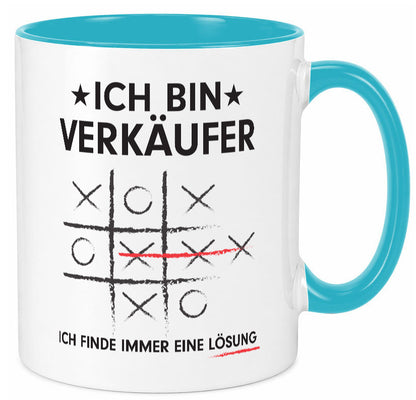 Löse Probleme: Verkäufer | Kollege Verkaufsjob v3 Geschenk Arbeit Kollegen Büro Tasse