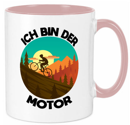 Ich bin der Motor | Mountainbiking Fahrrad Berge Geschenkidee Humor Tasse