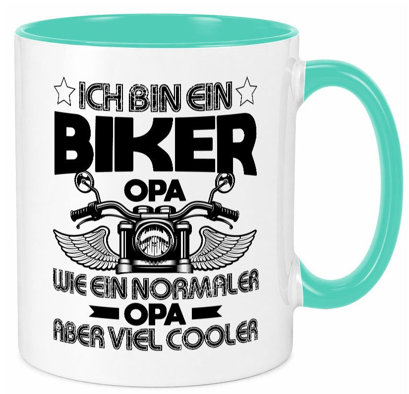 Ich bin ein Biker Opa |Viel cooler als normale Opas Geschenk Familie Tasse