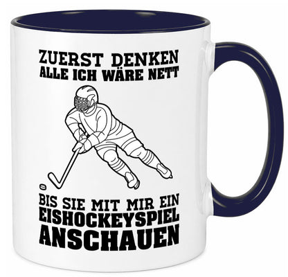 Eishockeyspiel | Eishockeyfan Tasse Eishockeyspieler Humor Geschenkidee