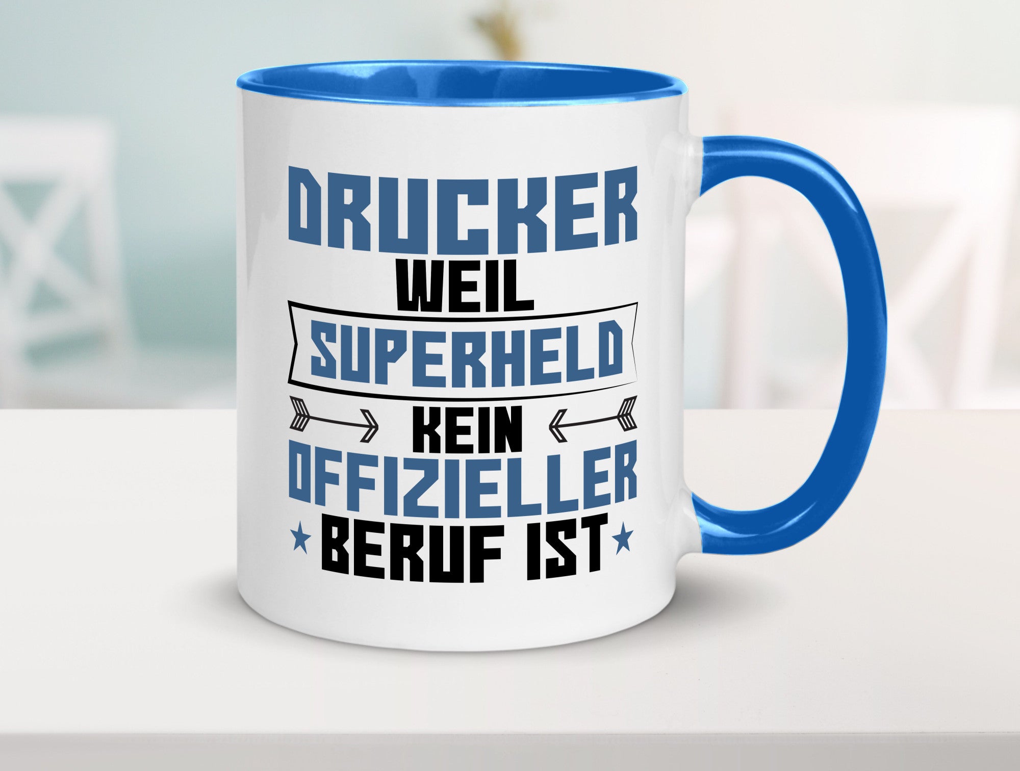 Superheld Drucker | Druckerei Print Medien Humor Geschenkidee Tasse
