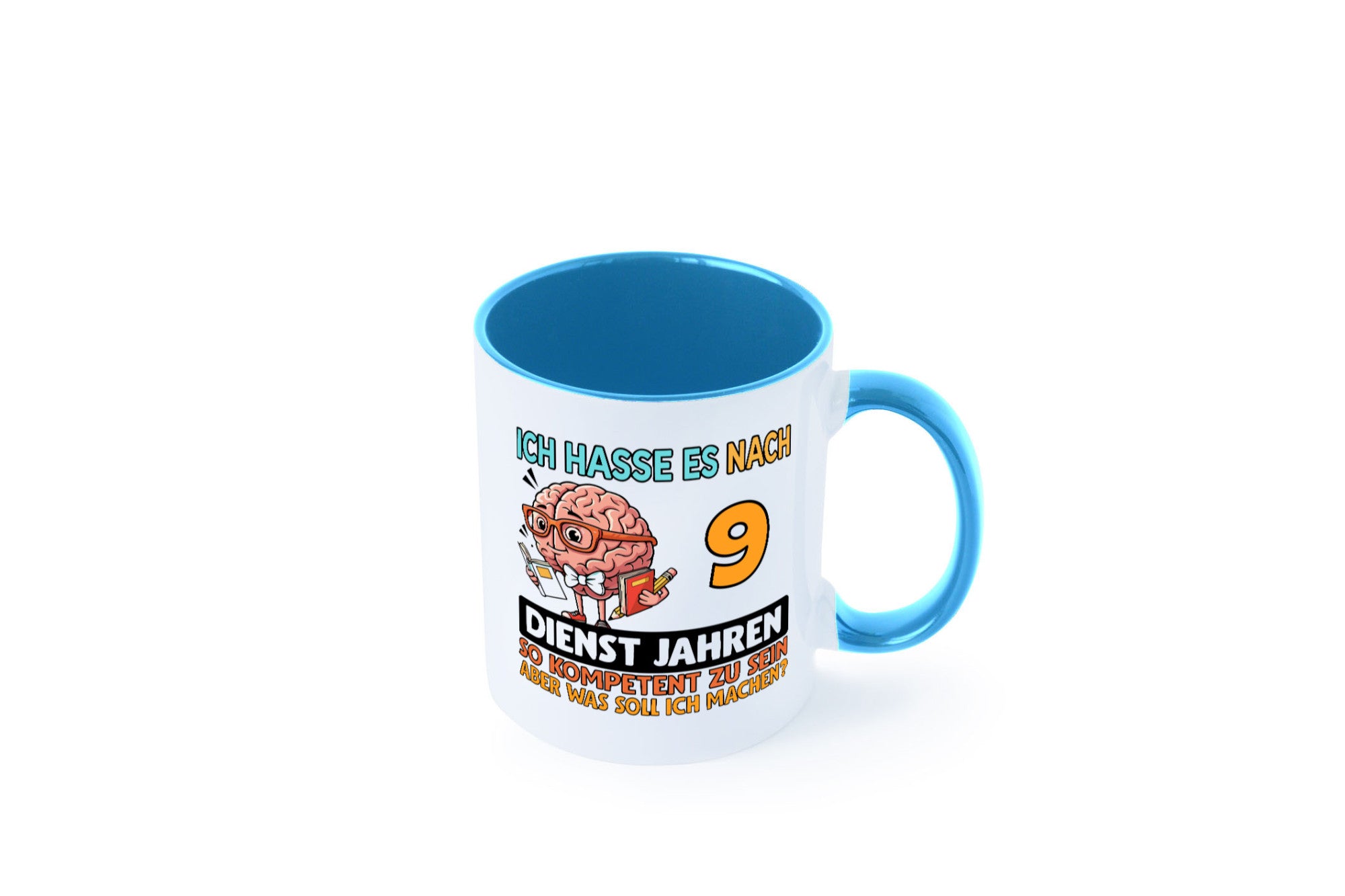 9 Dienstjahre | Arbeit Kompetent Humor Kollegen Büro Geschenkidee Tasse