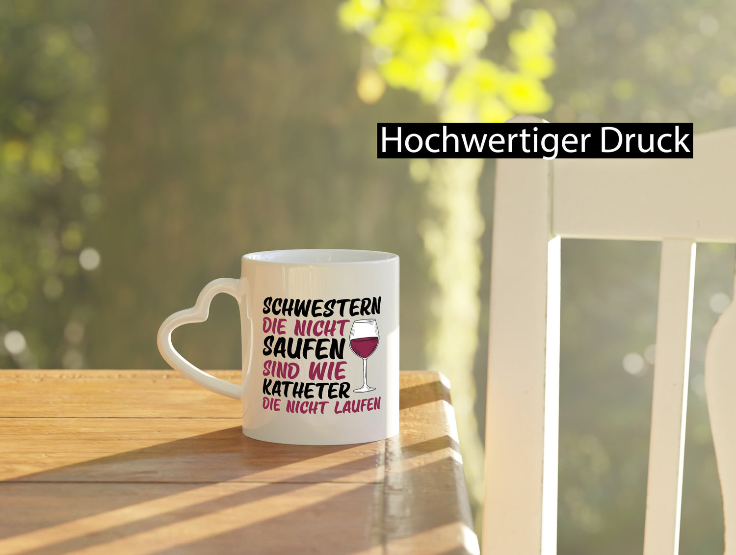 Schwestern die nicht saufen | Wein Krankenschwester Geschenkidee Humor Tasse