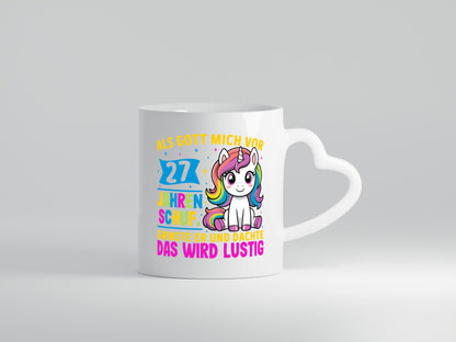 27. Geburtstag | Als Gott mich schuf 40 Jahre v2 lustig Geschenkidee Geschenk