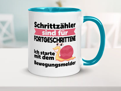 Schrittzähler Fortgeschrittene, Bewegungsmelder | Schnecke Geschenk Humor