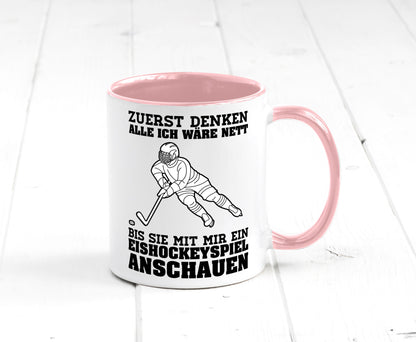 Eishockeyspiel | Eishockeyfan Tasse Eishockeyspieler Humor Geschenkidee