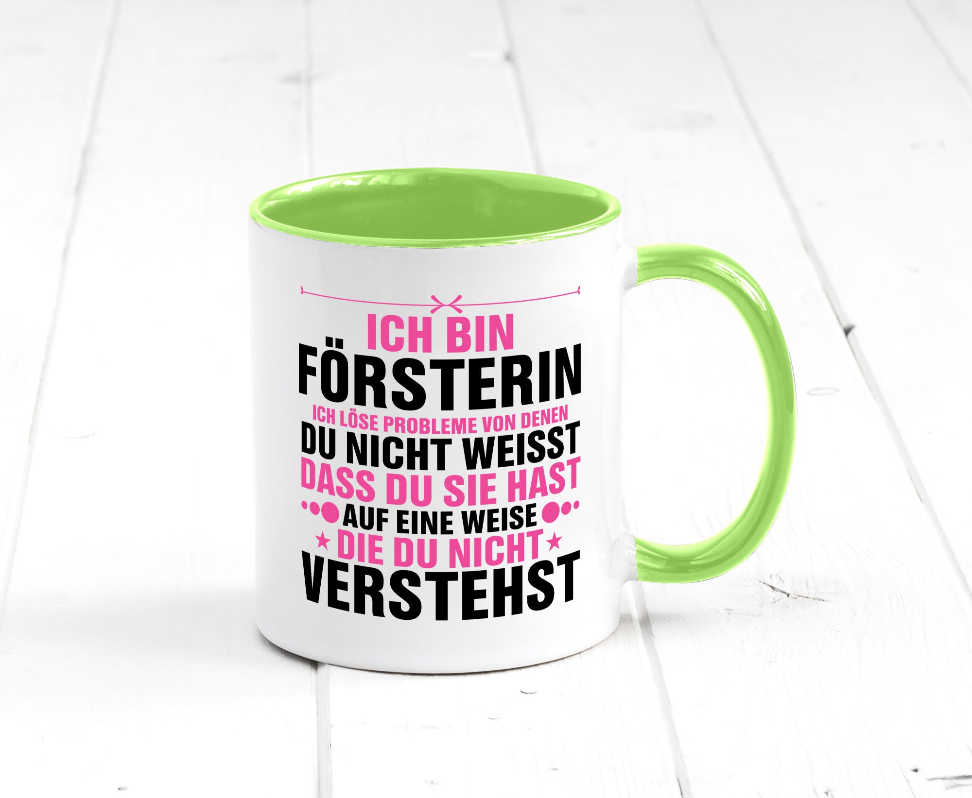 Löse Probleme: Försterin | Forst Arbeit lustiger Spruch Geschenk Kollegen Büro