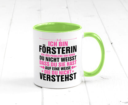Löse Probleme: Försterin | Forst Arbeit lustiger Spruch Geschenk Kollegen Büro
