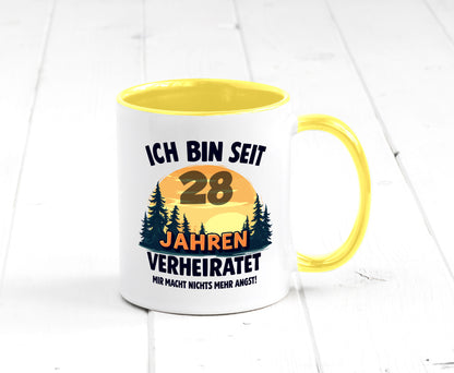 Ich bin Verheiratet | 28. Hochzeitstag Ehepaar v2 lustiger Spruch Geschenk