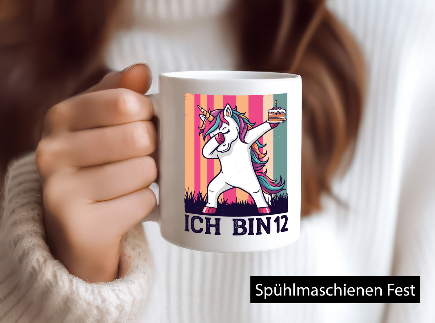 12 Geburtstag | Einhorn Damping Mädchen lustig Geschenkidee Geschenk Tasse
