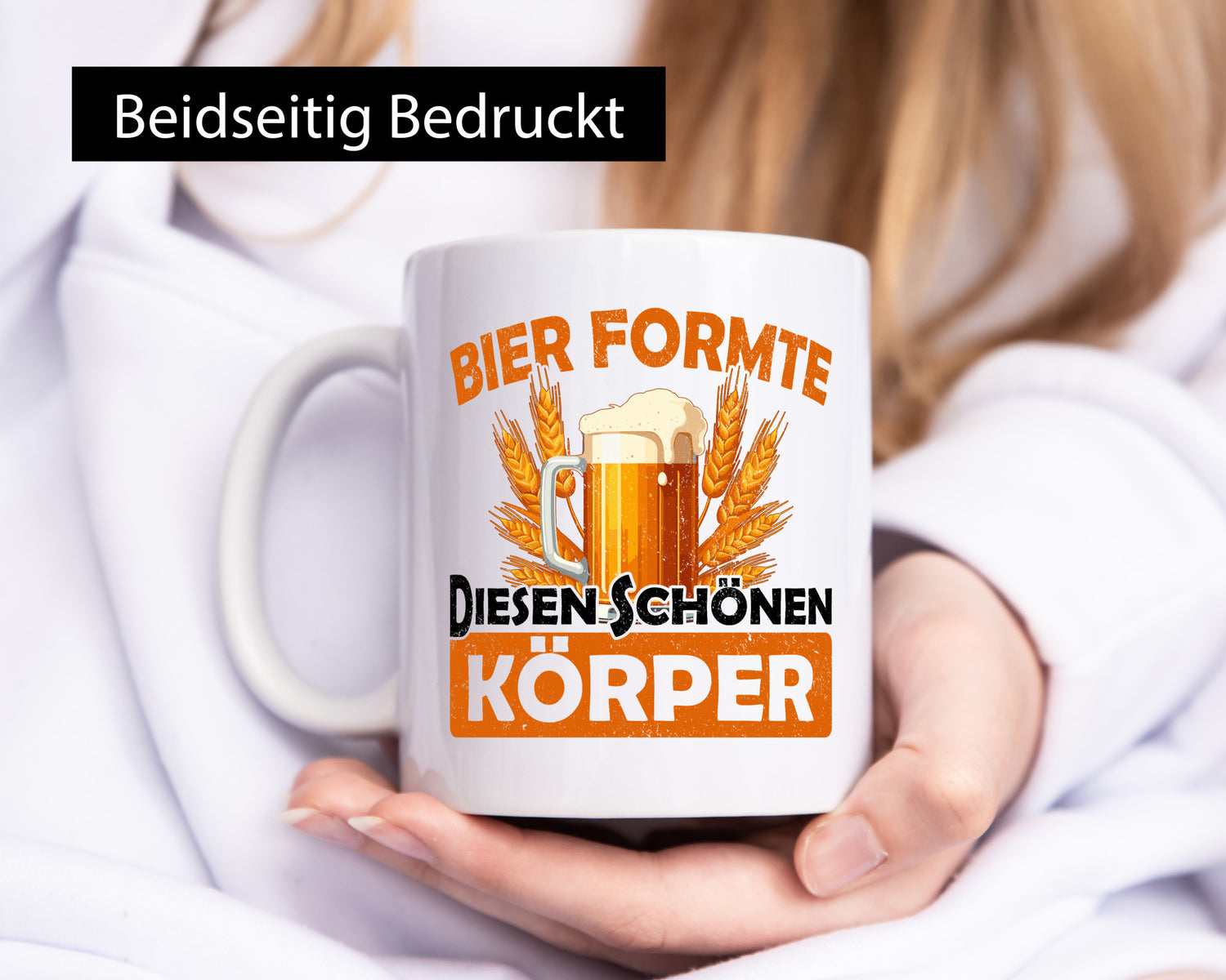 Bier förmte diesen Körper | bierliebhaber v2 Humor Geschenkidee Tasse