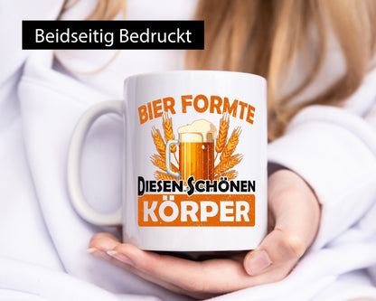 Bier förmte diesen Körper | bierliebhaber v2 Humor Geschenkidee Tasse