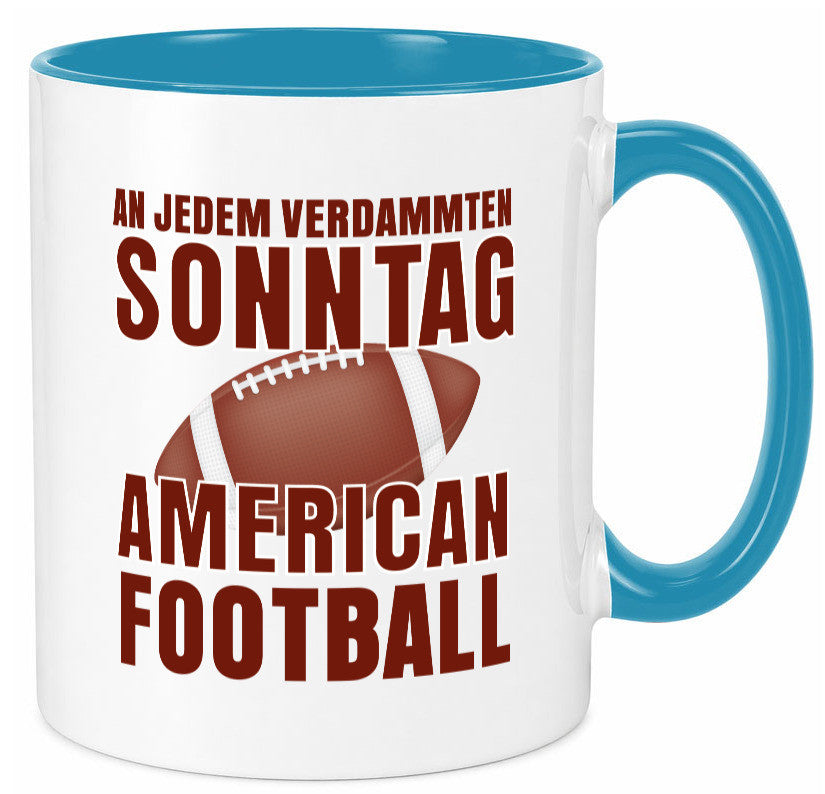 American Football | Sportfan Motiv jeden Sonntag Humor Geschenkidee Tasse