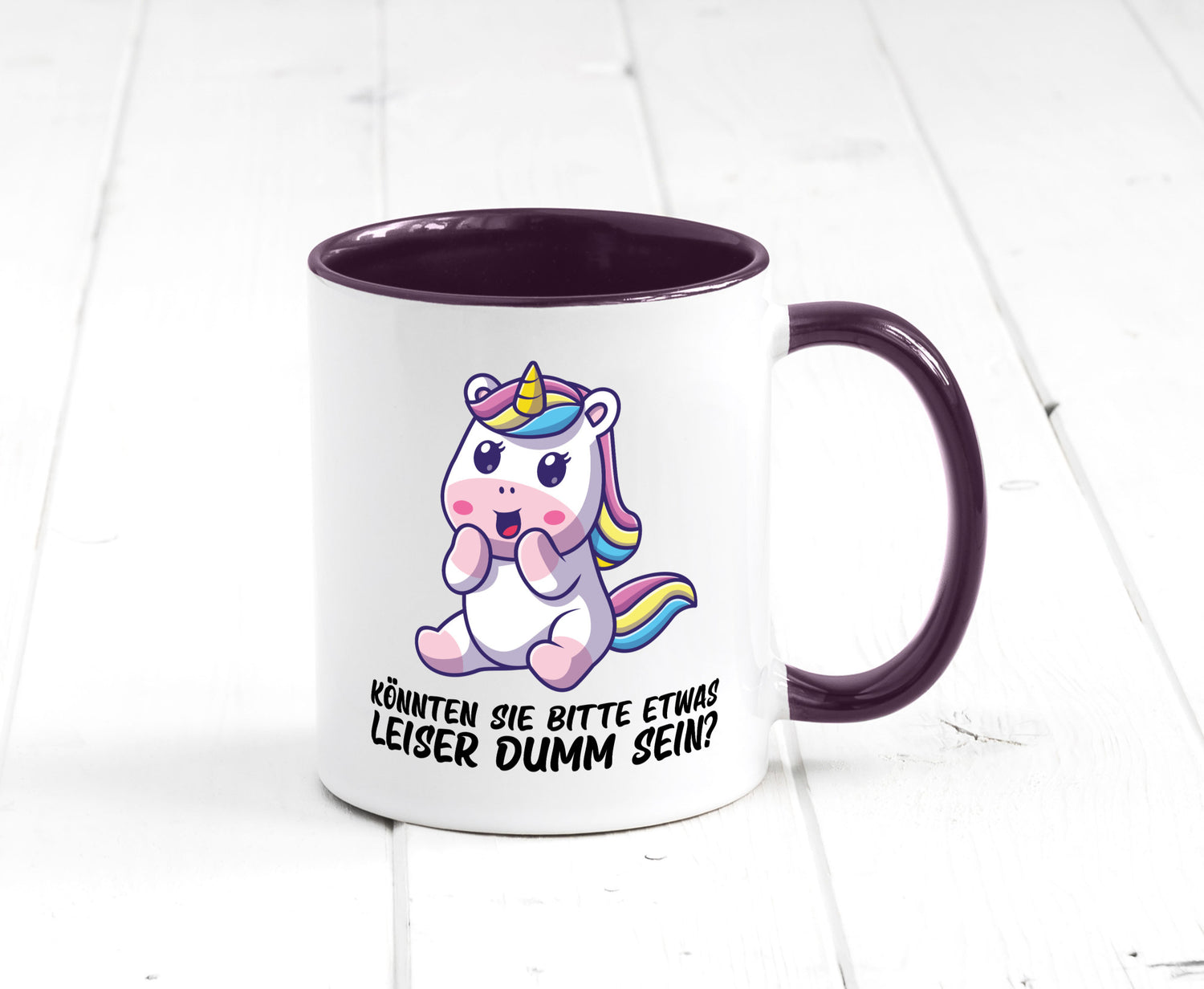 Bitte etwas leiser dumm sein | Dummheit süßes Einhorn Geschenk Humor
