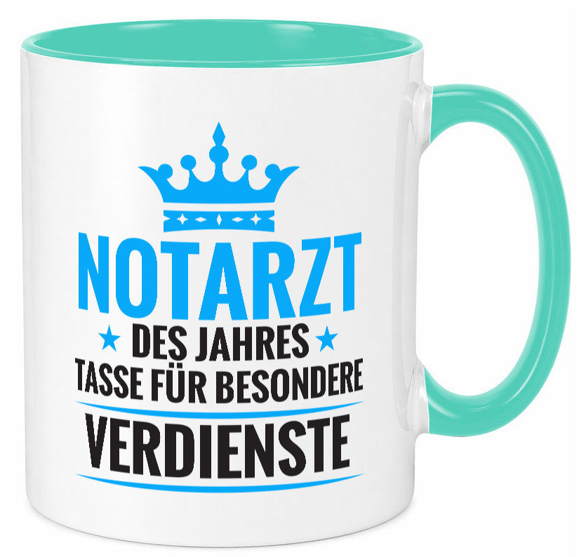 Besonderer Verdienst: Notarzt | Arzt Geschenk Humor Geschenkidee lustiger Tasse