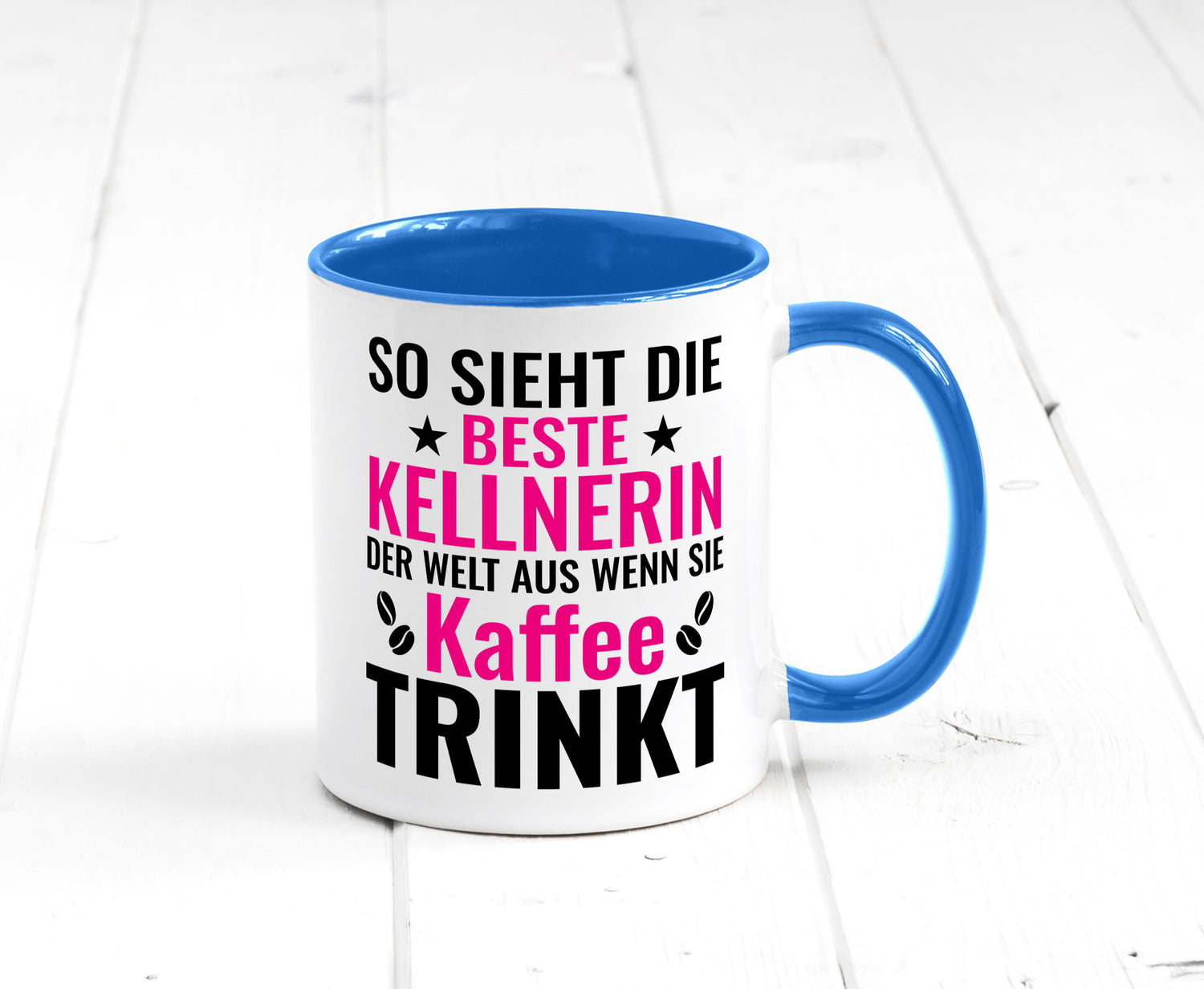 Kaffee trinkt: Kellnerin | Beruf kellnern Bedienung Humor Arbeit Kollegen Büro