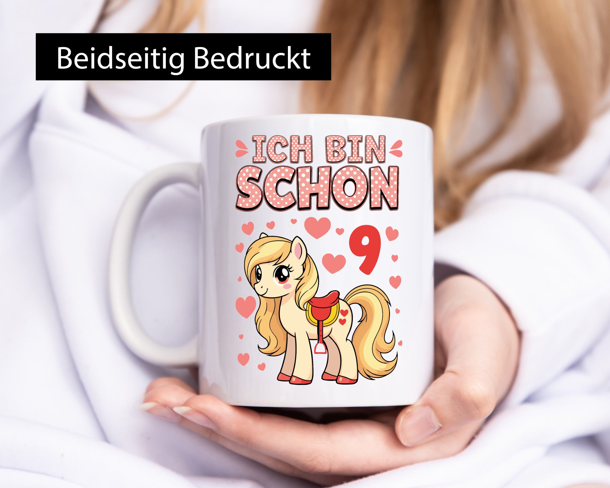 9. Geburtstag | 9 Jahre Mädchen Reiten Pony Geschenk Geschenkidee lustiger