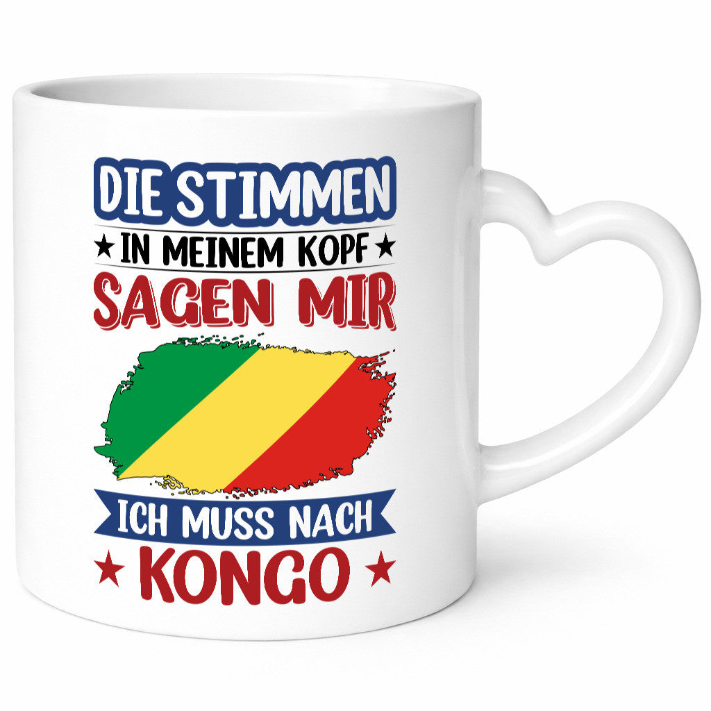 Kongo | Urlaub Stimmen in meinem Kopf Traumland Humor Geschenkidee Tasse