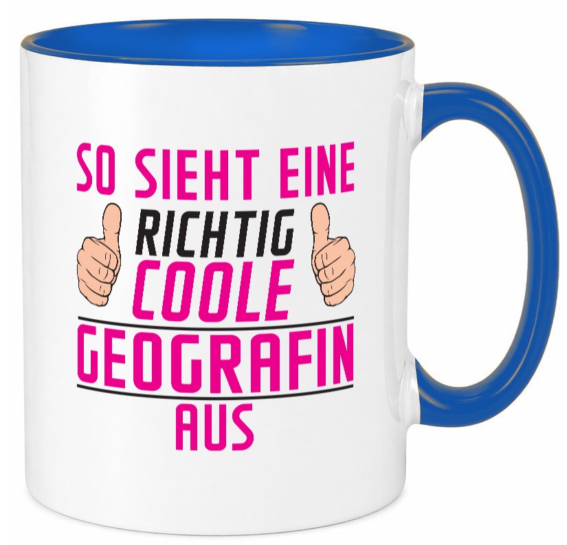 Richtig Coole Geografin | Geografie Geschenkidee Humor Tasse