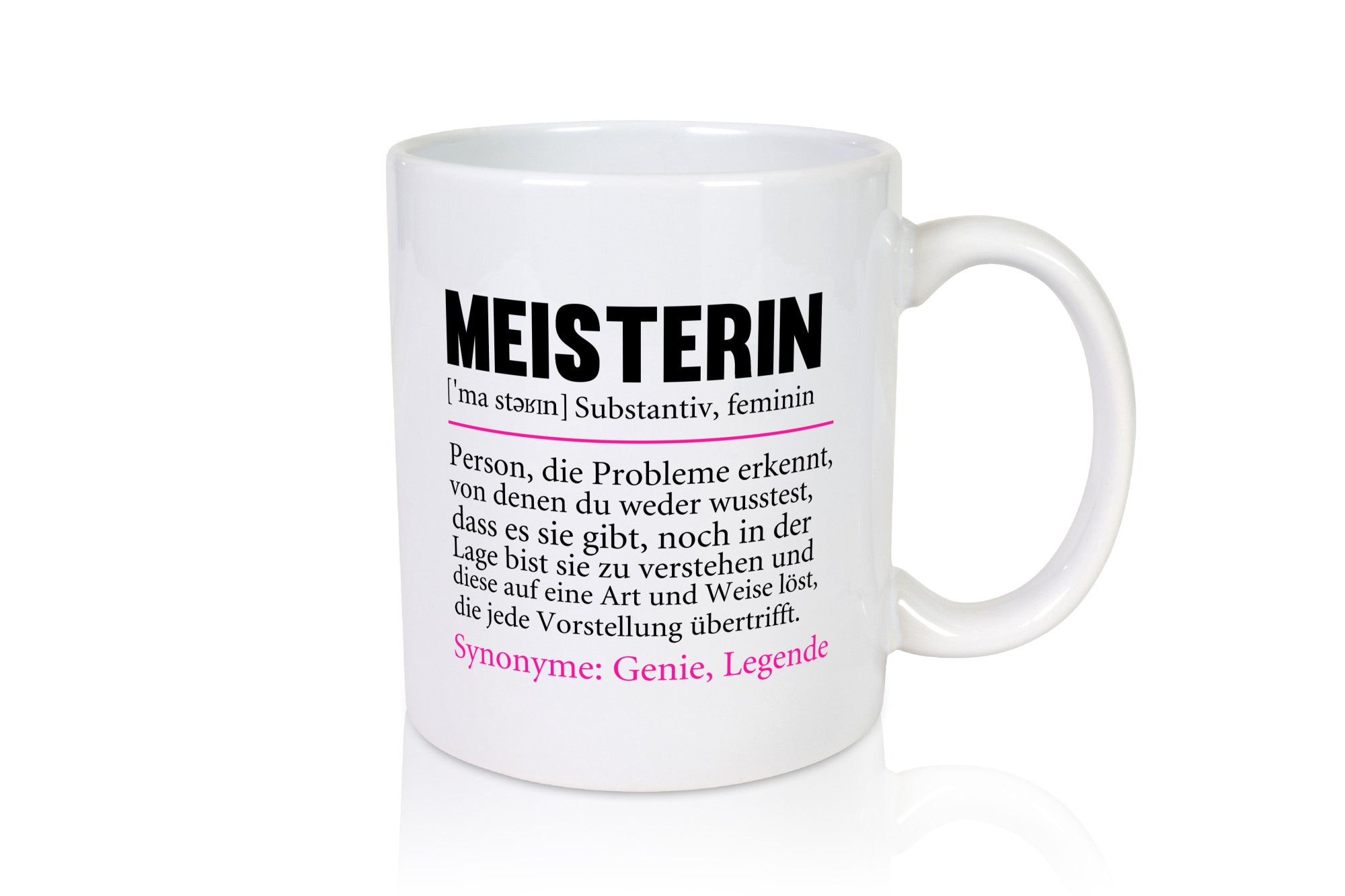 Meisterin | Spruchbecher lustig Meisterbrief Beruf lustiger Spruch Geschenk