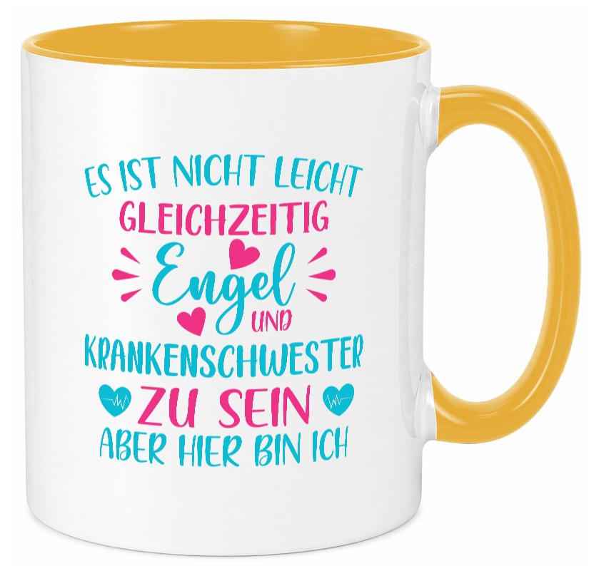 Gleichzeitig Engel und Krankenschwester | Herzschlag Humor Geschenkidee Tasse