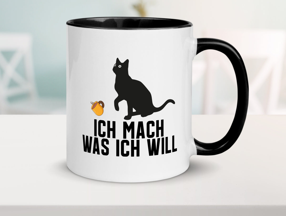 Ich mach was will | Katze Katzenliebhaber Egoist lustig Tierliebhaber Humor Tasse