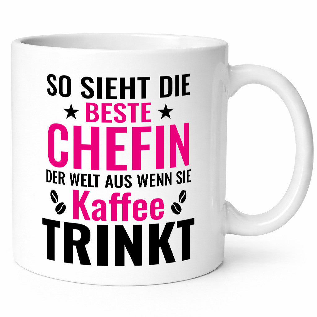 Kaffee trinkt: Chefin | Führungskraft Vorgesetzte Humor Arbeit Kollegen Büro