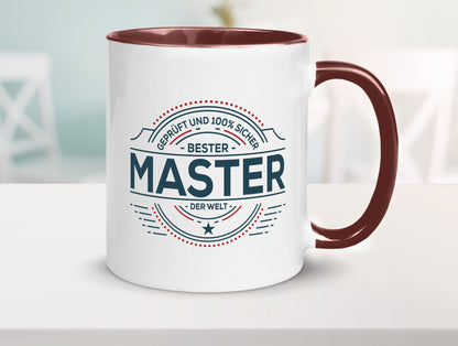 Geprüft und sicher: Master | Universität Student lustig Humor Geschenkidee