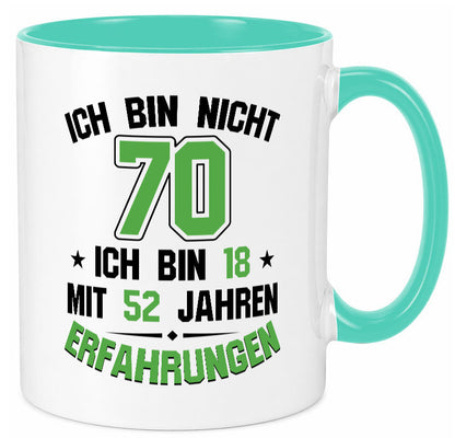 Ich bin nicht 70 | Rentner Viel erfahrung im leben lustig Ruhestand Jubiläum Tasse