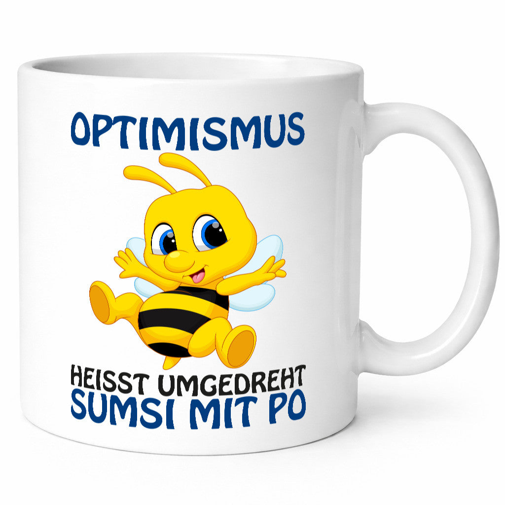 Optimismus Sumsi mit Po | lustige Biene Witz Comic v2 lustiger Spruch Geschenk