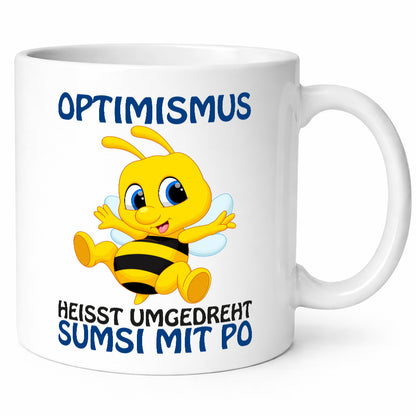 Optimismus Sumsi mit Po | lustige Biene Witz Comic v2 lustiger Spruch Geschenk