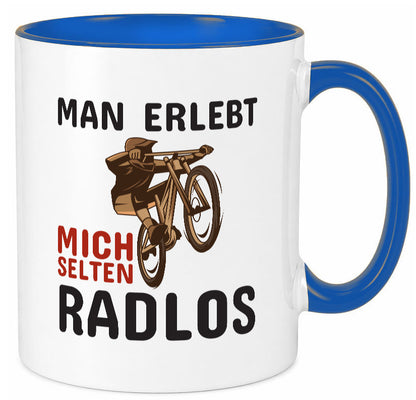 Selten Radlos | Spruchtasse Fahrrad Männer Humor lustiger Spruch Geschenk