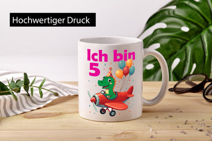 5. Geburtstag | 5 Jahre Drache Flugzeug lustiger Spruch Geschenk Geschenkidee