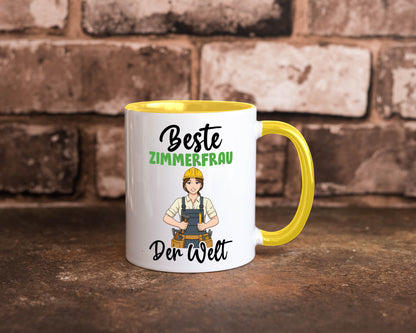Beste Zimmerfrau| Holzbau | Handwerkerin v2 Geschenk Humor Geschenkidee