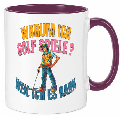Der Golfspieler, Golfen, Freiheit beim Golfe, lustig Humor Geschenkidee Tasse