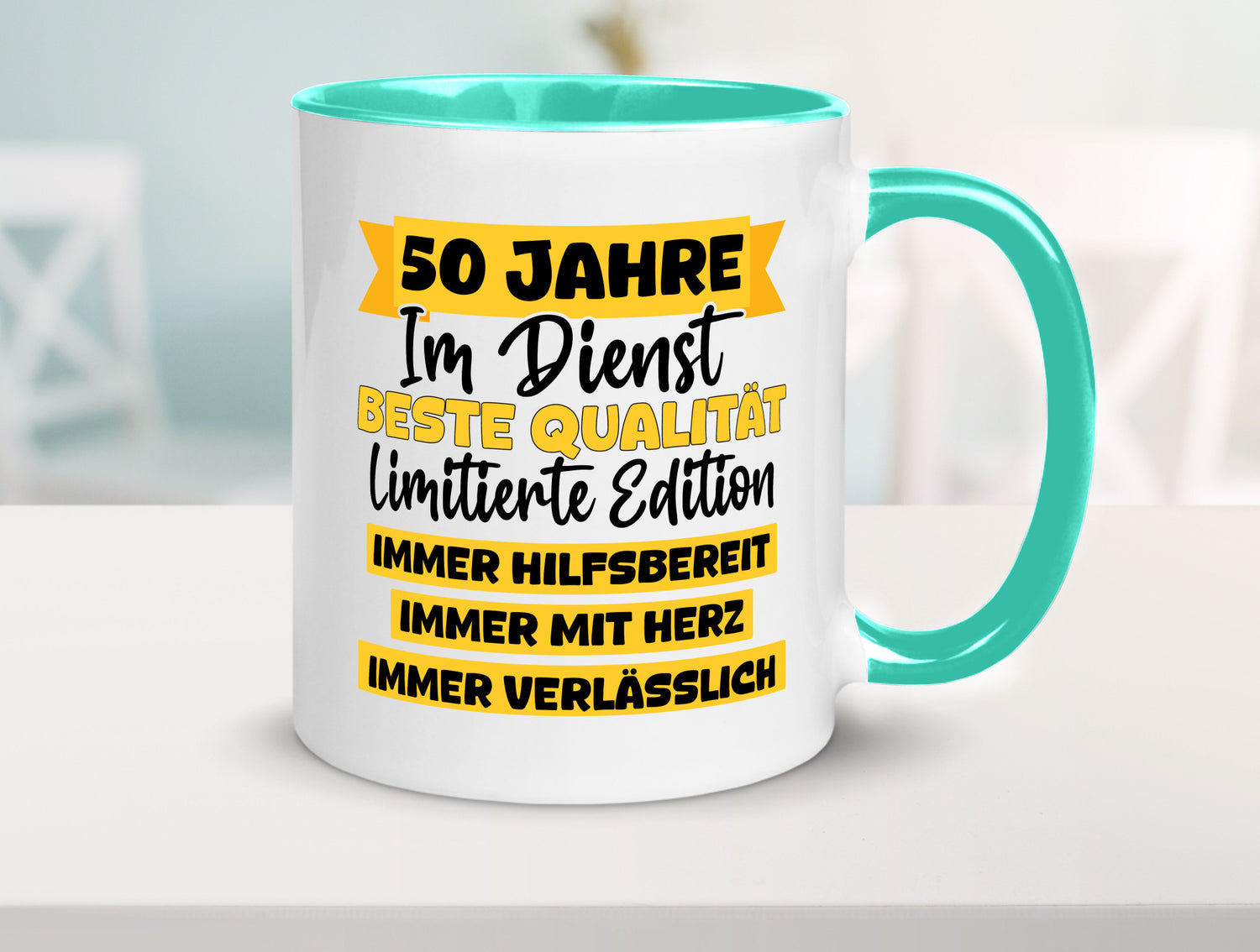 50 Jahre im Dienst | Jubiläum Arbeit v8 lustiger Spruch Geschenk Kollegen Büro