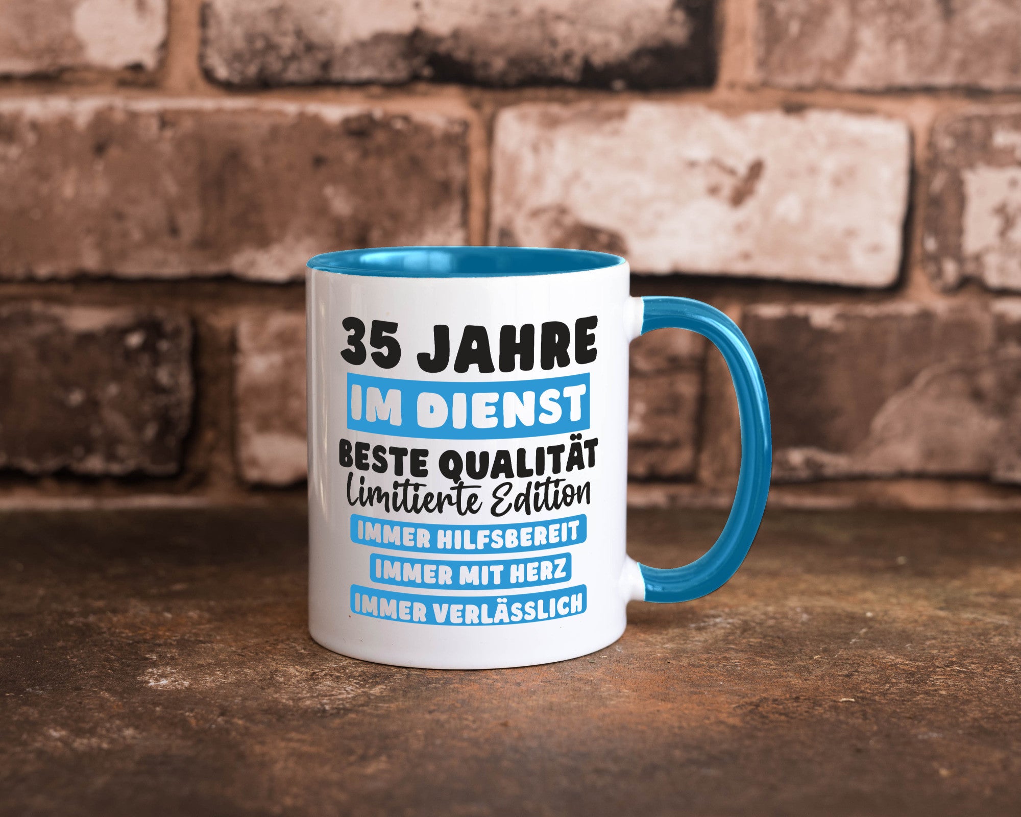 35 Jahre im Dienst | Jubiläum Arbeit v6 lustiger Spruch Geschenk Kollegen Büro