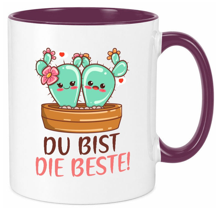 Du bist die Beste | Freundin Kaktus Best Freinds Geschenk Humor Geschenkidee Tasse